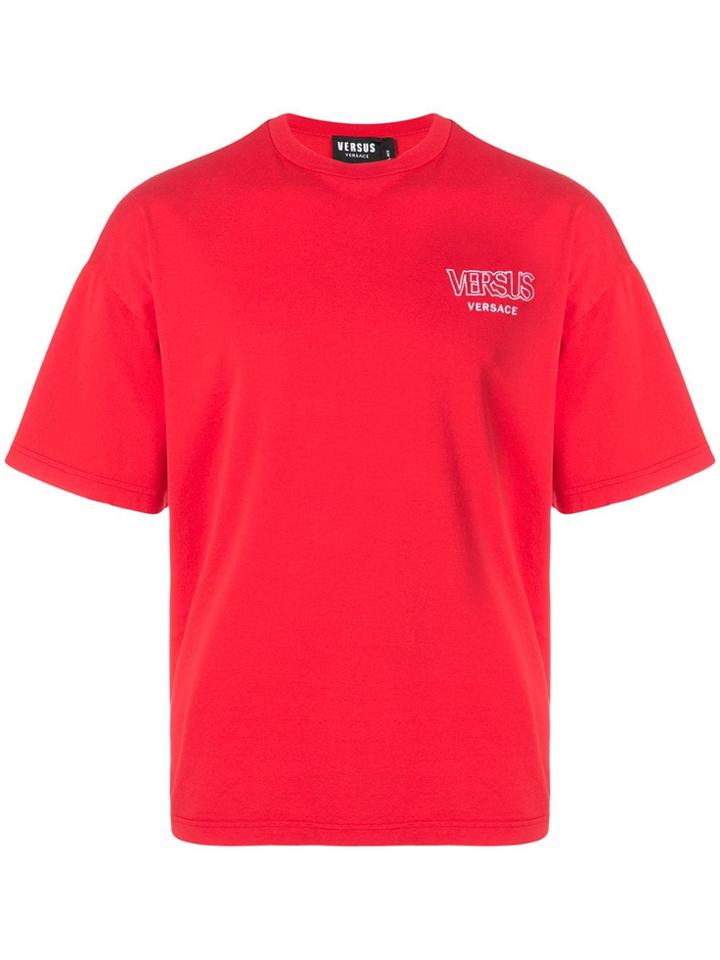 Versus Contrast Logo T-shirt - Red