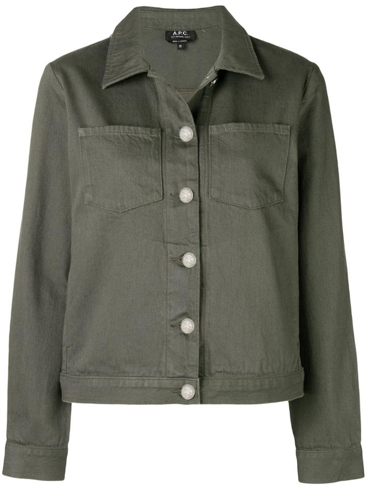 A.p.c. Classic Denim-style Jacket - Green
