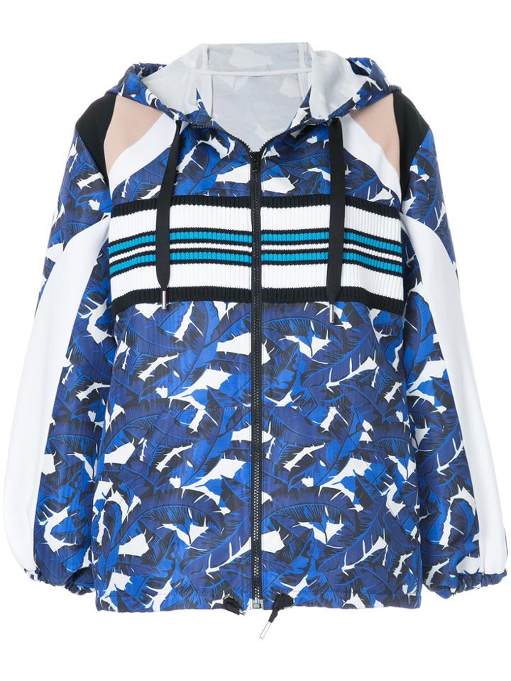 Msgm Printed Windbreaker - Blue