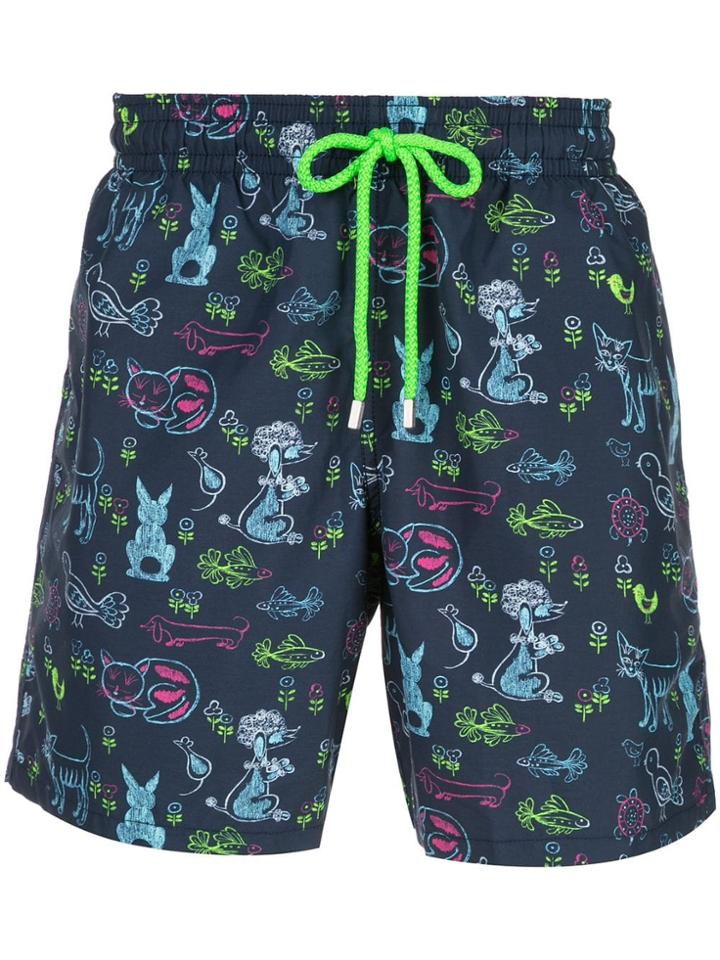 Vilebrequin Animal Print Swim Shorts - Blue
