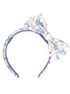 Olympia Le-tan Alice In Wonderland Print Headband, Women's, Blue, Cotton/spandex/elastane