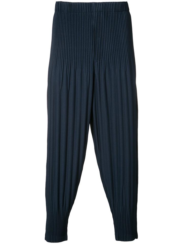 Homme Plissé Issey Miyake Long Baggy Trousers - Blue