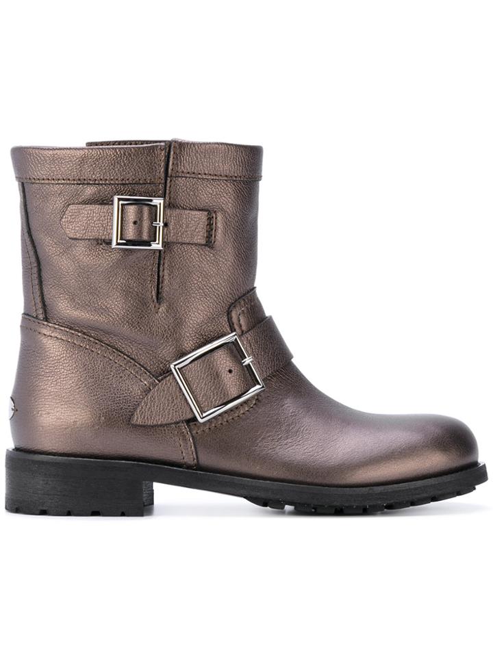 Jimmy Choo Youth Biker Boots - Metallic