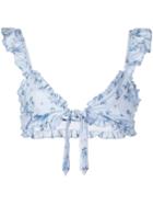 Love Shack Fancy Claudia Bikini Top - Blue