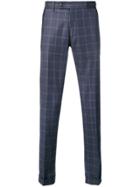Berwich Classic Checked Trousers - Blue