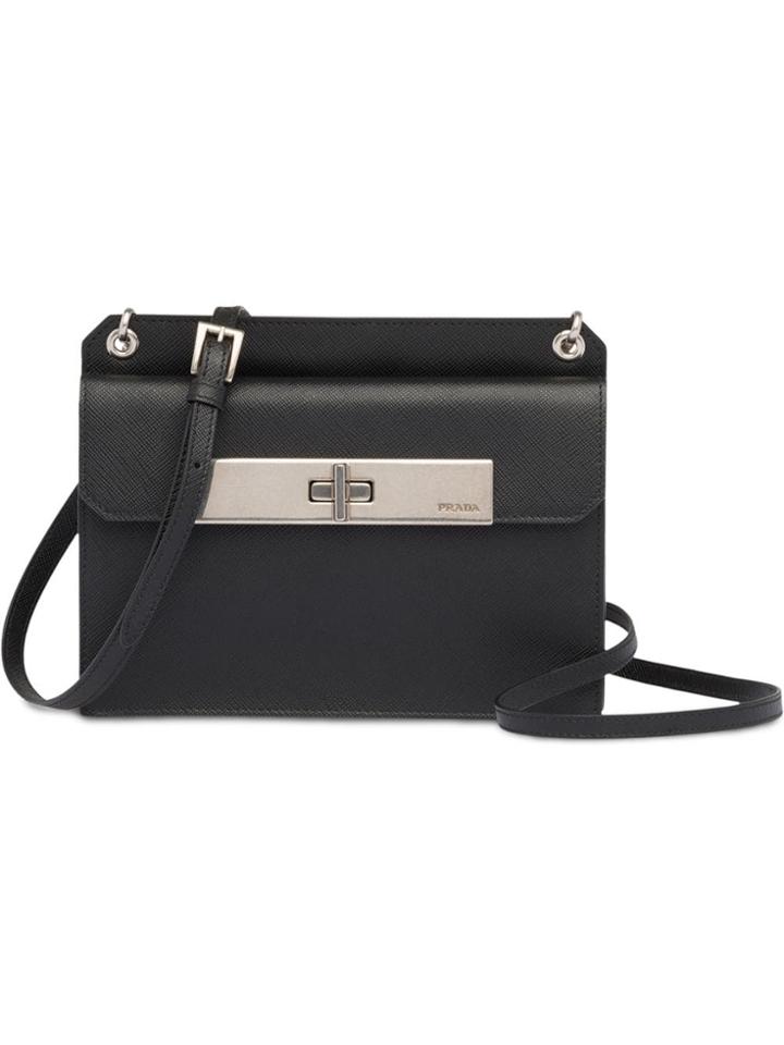 Prada Foldover Mini Bag - Black