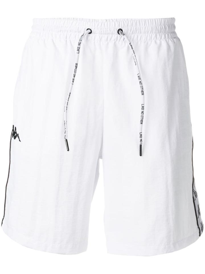 Kappa Logo Print Running Shorts - White
