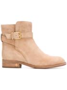Tory Burch Buckled Ankle Boots - Nude & Neutrals