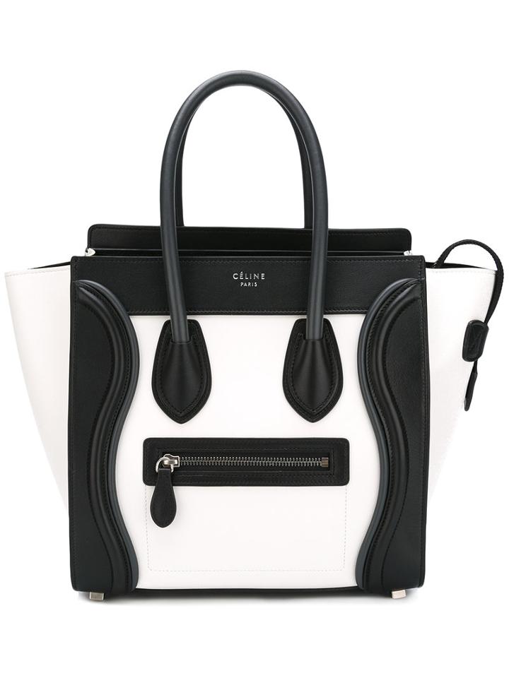 Céline Luggage Tote, Women's, Black, Calf Leather