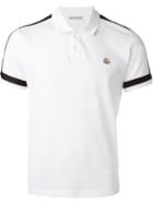 Moncler Embroidered Logo Polo Shirt, Men's, Size: L, White, Cotton