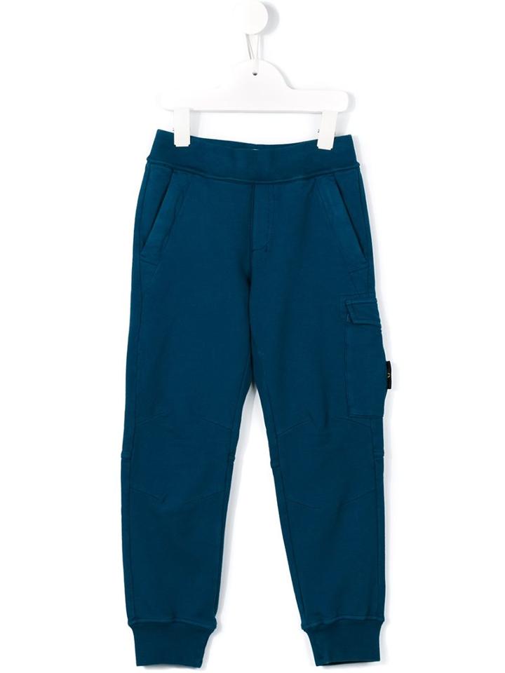 Stone Island Kids Pocket Track Pants, Boy's, Size: 12 Yrs, Blue
