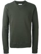 Maison Margiela Elbow Patch Sweatshirt, Men's, Size: 48, Green, Cotton/calf Leather