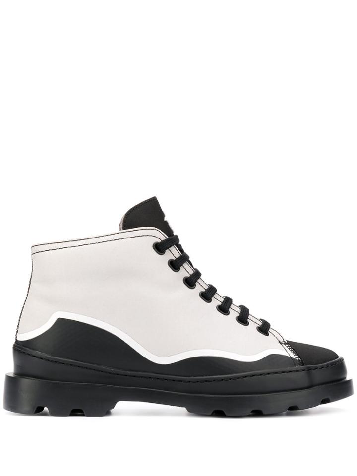 Camper Paneled Lace-up Boots - Neutrals
