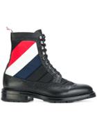 Thom Browne Stripe Detail Boots - Black