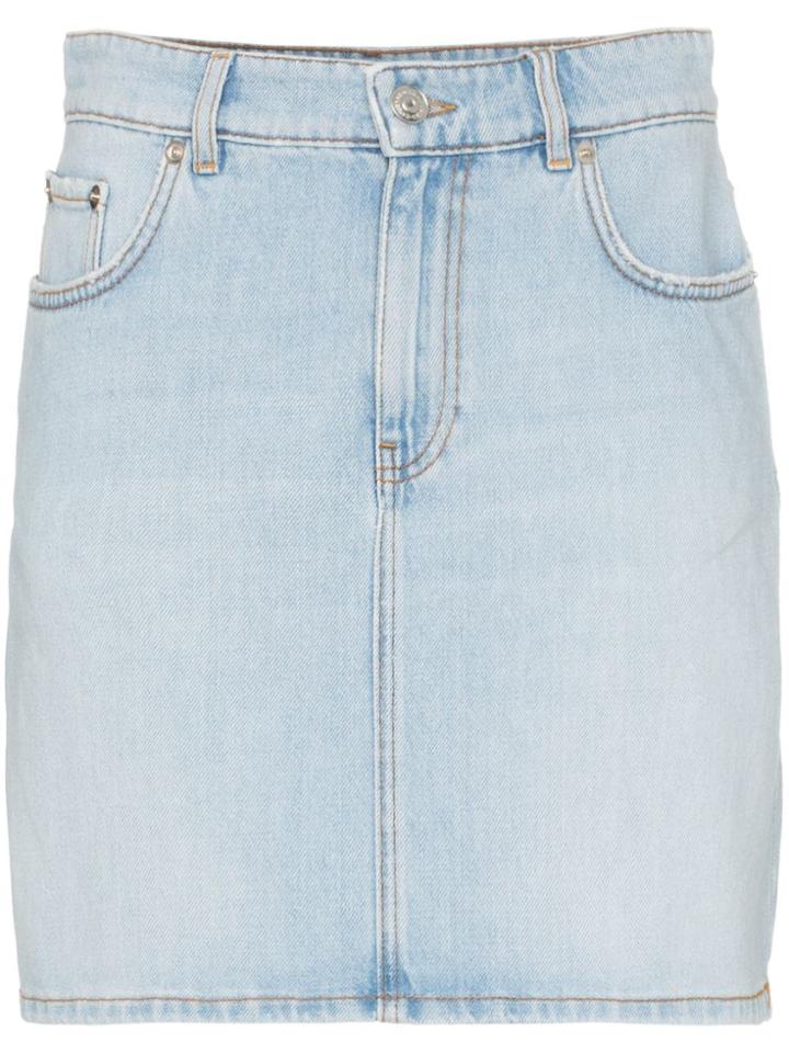 Ganni Sheldon Denim Mini Skirt - Blue