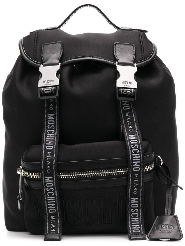 Moschino Logo Backpack - Black