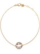 Rosa De La Cruz Diamond Smiley Face Charm Bracelet - White