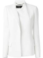Barbara Bui Asymmetric Lapel Jacket, Women's, Size: 36, White, Polyester/viscose