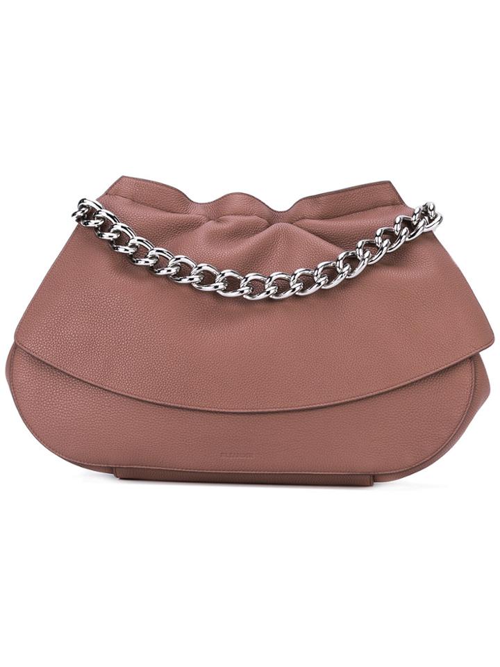 Jil Sander 'ridge' Shoulder Bag - Pink & Purple