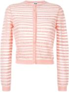 M Missoni Striped Cardigan, Women's, Size: 40, Pink/purple, Viscose/polyester/cotton/metallic Fibre
