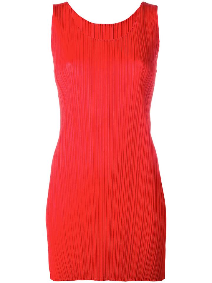 Pleated Top - Women - Polyester - 4, Red, Polyester, Pleats Please By Issey Miyake