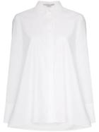 Stella Mccartney Flared-hem Cotton Shirt - White