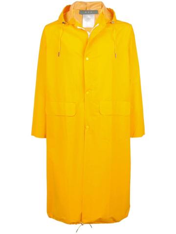 Geo Mid-length Raincoat - Yellow