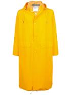 Geo Mid-length Raincoat - Yellow