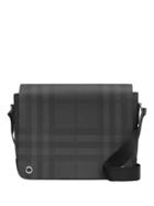 Burberry London Check And Leather Satchel - Grey