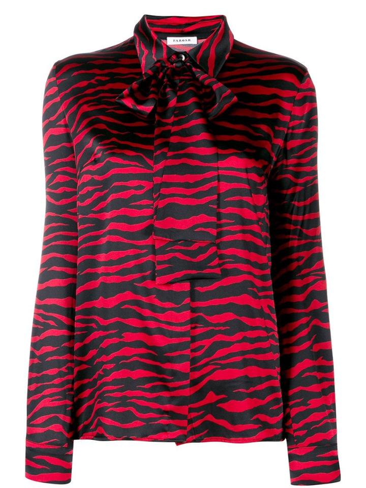 P.a.r.o.s.h. Zebra Print Shirt - Red