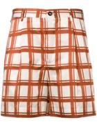 Berwich Check Pattern Short Shorts - Neutrals
