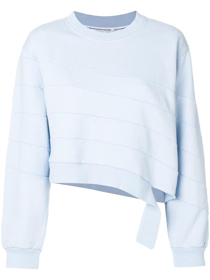 Each X Other Ripped Asymmetric Sweatshirt - Blue