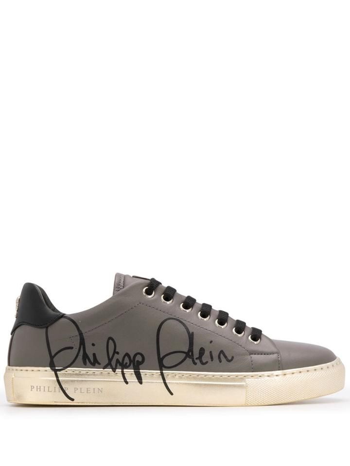 Philipp Plein Signature Low Top Sneakers - Grey