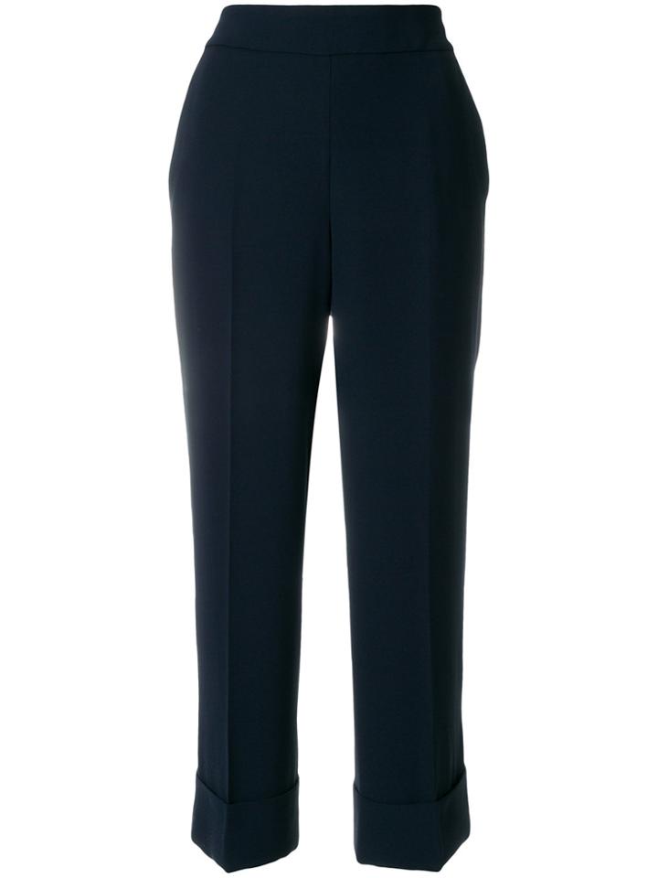 Peserico Flared Cropped Trousers - Blue