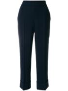 Peserico Flared Cropped Trousers - Blue
