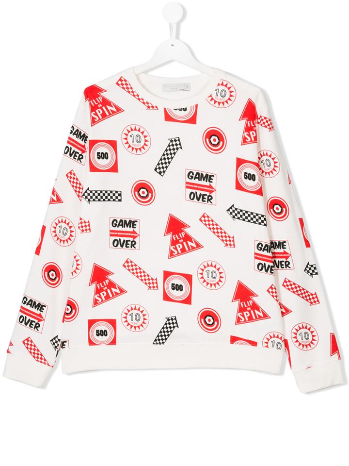 Stella Mccartney Kids Biz Games Printed Sweatshirt - White