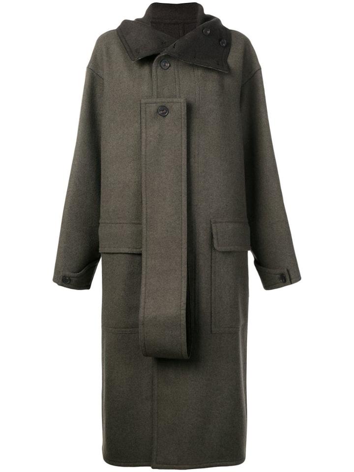 Ports 1961 Oversized Single-breasted Coat - Green