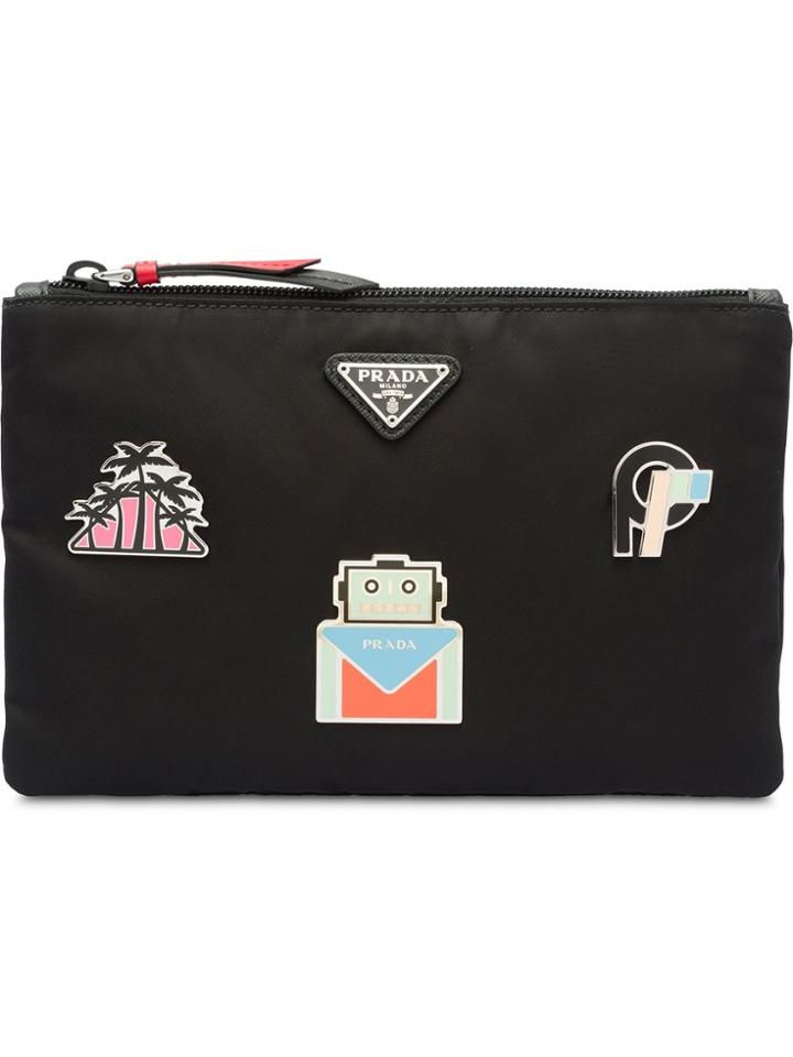 Prada Nylon Clutch Bag - Black