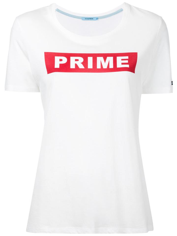 Guild Prime - Prime Slogan T-shirt - Women - Cotton/rayon - 34, White, Cotton/rayon