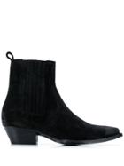 Saint Laurent Slip-on Cowboy Boots - Black