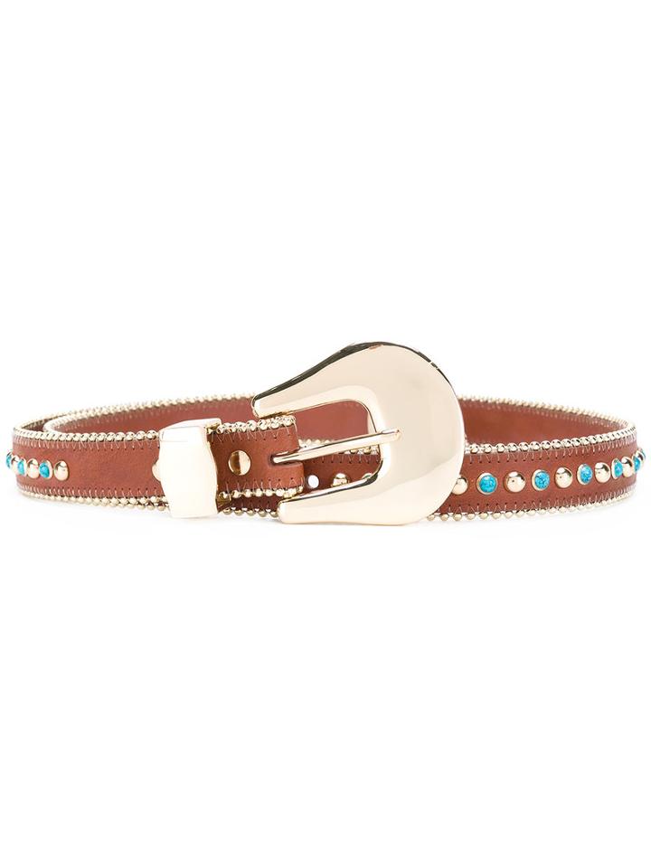 B-low The Belt - Barcelona Belt - Women - Leather/metal - S, Women's, Brown, Leather/metal