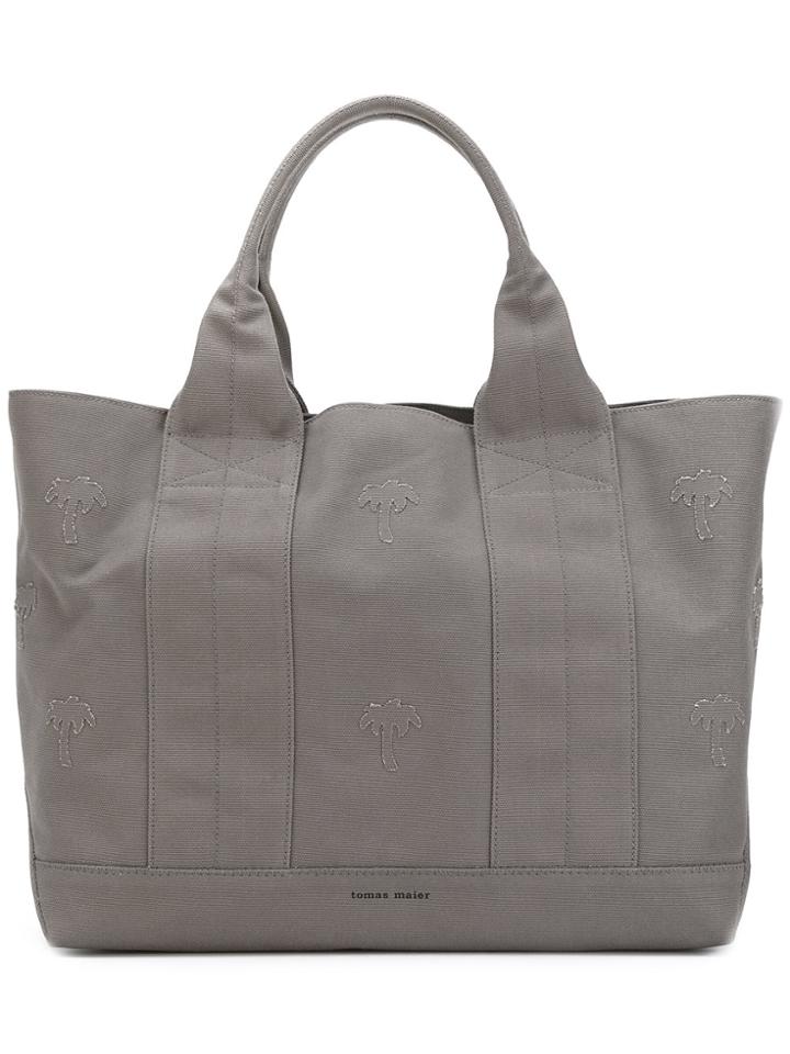 Tomas Maier Palms Patches Shopping Bag - Nude & Neutrals