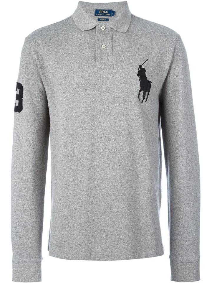 Polo Ralph Lauren Logo Patch Polo Shirt, Men's, Size: Xxl, Grey, Cotton