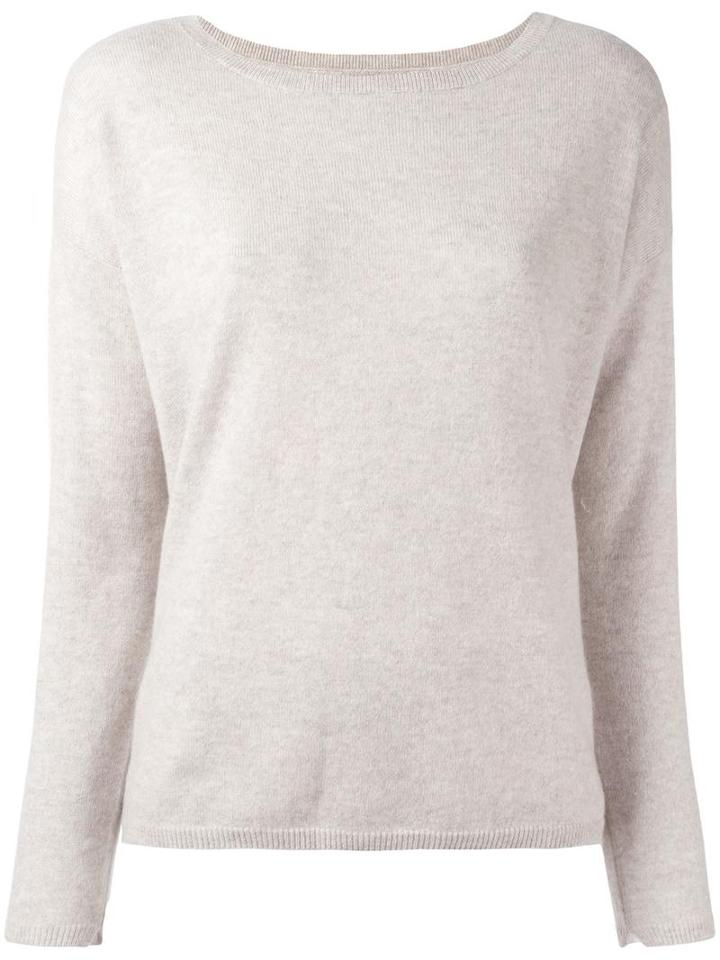 Allude Boat Neck Jumper, Women's, Size: Large, Nude/neutrals, Cashmere