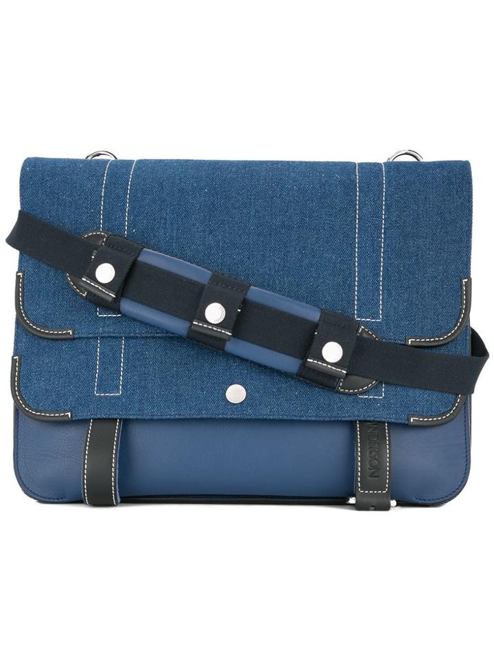 Jw Anderson Lace-up Side Satchel - Blue