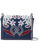 Dsquared2 - Embroidered Denim Shoulder Bag - Women - Cotton/resin/metal (other) - One Size, Women's, Blue, Cotton/resin/metal (other)