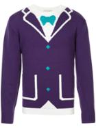 A(lefrude)e Intarsia Jacket Details Jumper - Purple