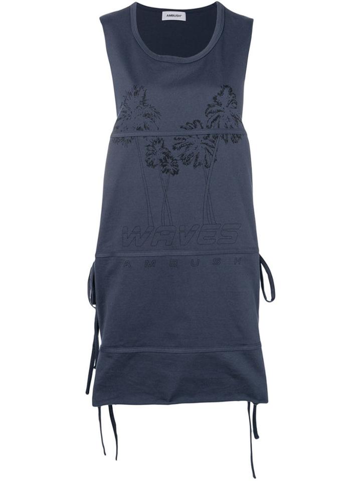 Ambush Logo Side-tied Tank Top - Grey