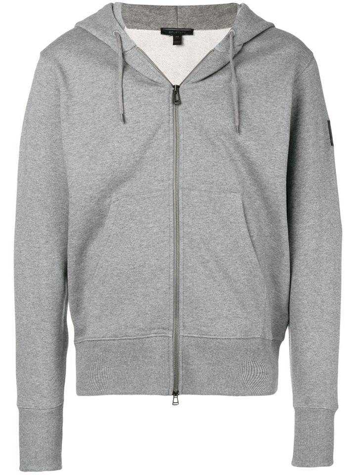 Belstaff Logo Patch Hoodie - Grey