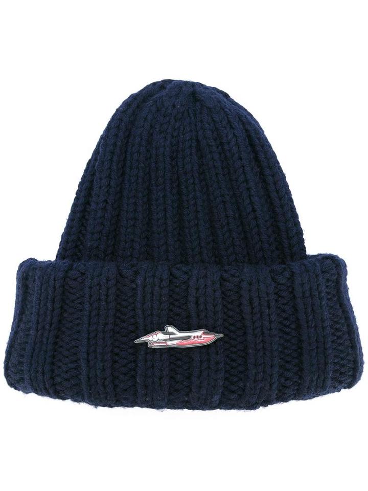 Coach Chunky Beanie, Men's, Blue, Wool